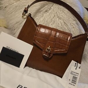 Brahmin Leather Esme Butterscotch Amadeus Shoulder Bag EUC